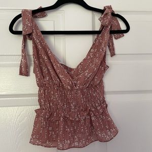 NastyGal floral top NWOT